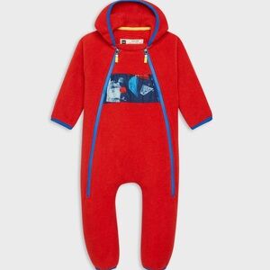 MEC Polartec Fleece Ursus Winter Bunting Suit – Red – 24M – Convertible Cuffs
